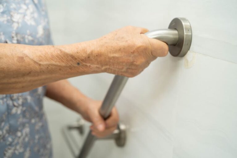 hands on safety rail